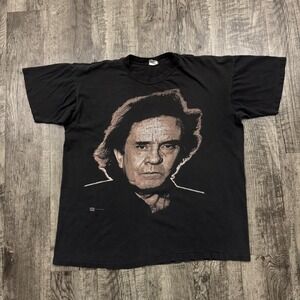 Vintage 90s 1994 Johnny Cash Big Face Winterland T Shirt Country Rockabilly XL
